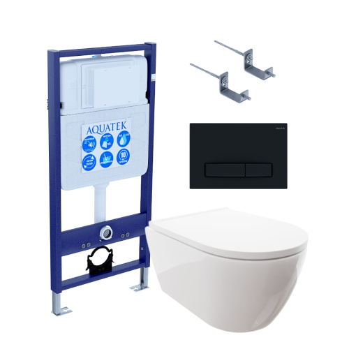 Сет унитаз + инсталляция Aquatek SET AQUATEK ПОЛАРИС-025 4в1